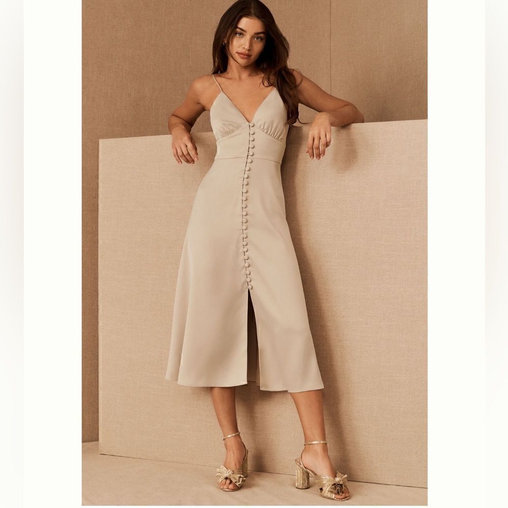 BHLDN Maren Satin Charmeuse Dress